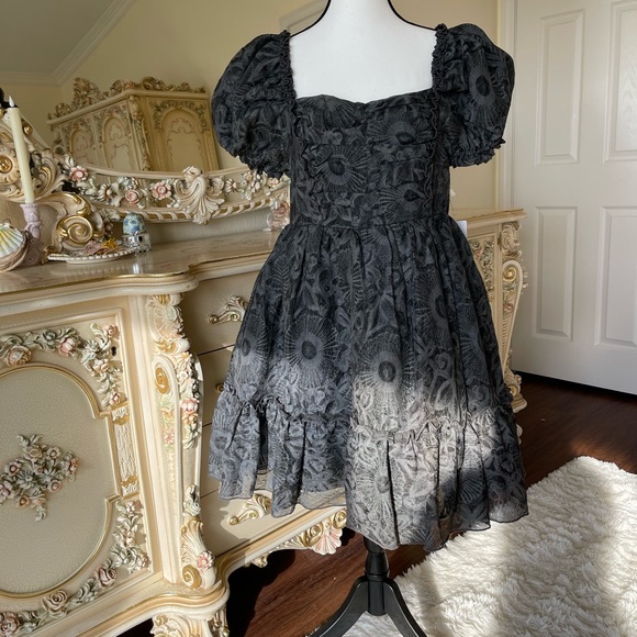 New Puff Dress in charcoal/ black/ white - Picture 11 of 11